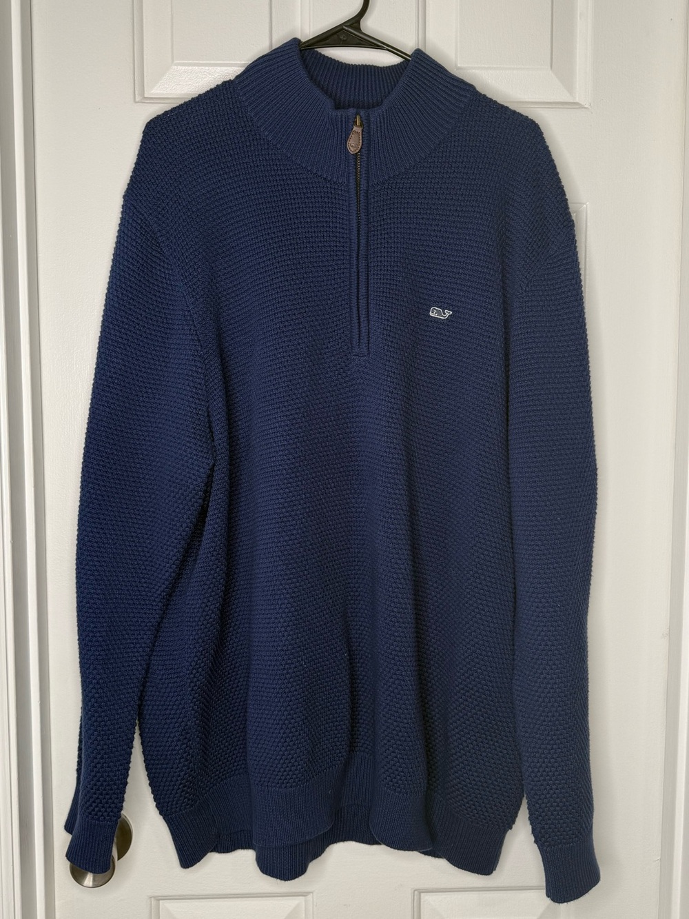 Vineyard Vines Men's Navy Quarter-Zip Knit Sweater
